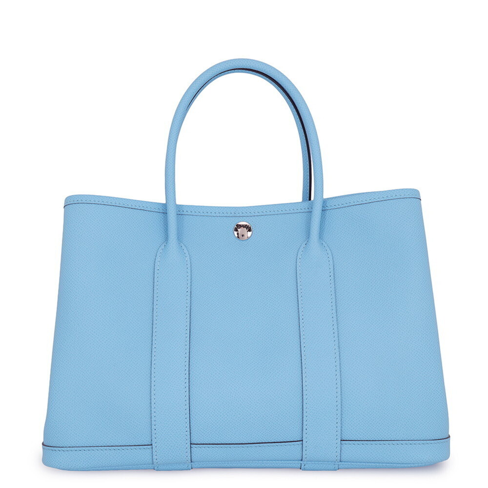 Hermes Garden TPM Tote Bag, Celeste Epsom Leather, U Stamp, HERMES Party Cele...